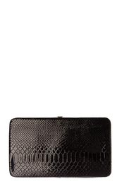 Unbranded Christina snakeskin effect hard case purse