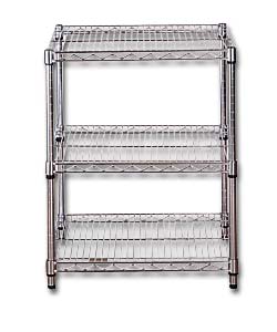 Chrome 3 Tier Shelving Unit
