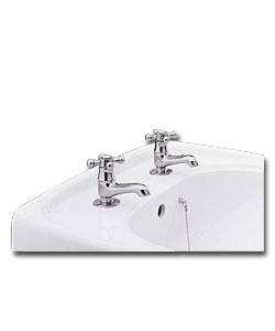 Traditional Chrome Basin Taps.