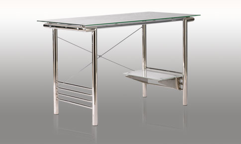 Unbranded Chrome computer desk