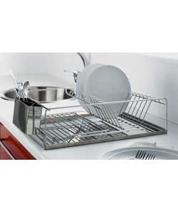 Unbranded Chrome Dish Rack with Tray