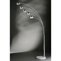 Unbranded Chrome Floor Lamp With 5 Arched Lights