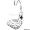 Unbranded Chrome-Plated Fruit Bowl With Banana Hanger