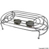 Unbranded Chrome-Plated Oval-Shaped Trivet With Candles
