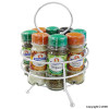 Unbranded Chrome-Plated Round-Shaped Spice Rack With 8