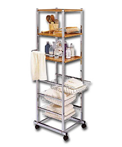Chrome Plated Storage Unit with Baskets