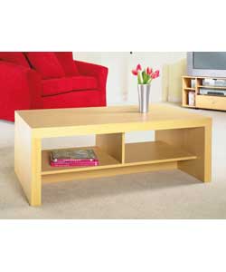 Chunky Beech Effect TV Unit/Coffee Table