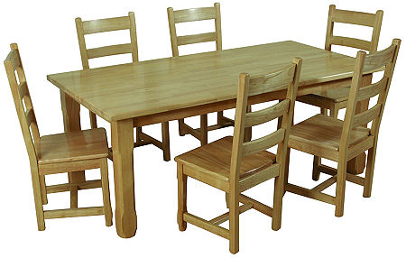 Chunky Natural 5.5ft Dining Table
