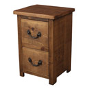 Chunky Plank pine 2 drawer bedside furniture