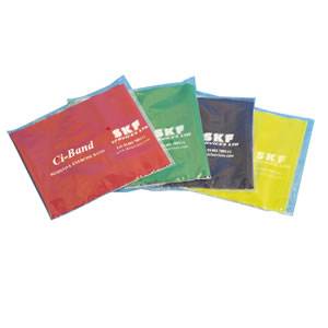 Resistance band in 1m lengths  for use during rehab and training exercises. This variety pack contai