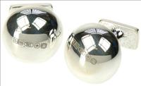 Unbranded Circle Sterling Silver Cufflinks by Simon Carter
