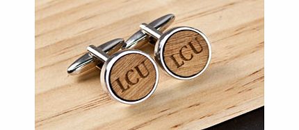 Unbranded Circle Wooden Cufflinks