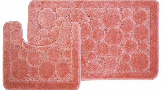 Circles 2 Piece Bath Set - Pink