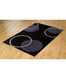 Unbranded Circles Rug - Black