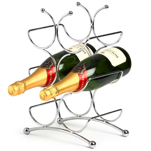 Unbranded Circolare 6 Bottle Chrome Wine Rack