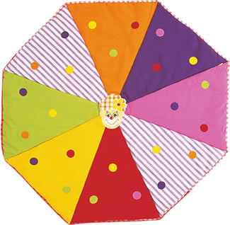 This beautiful floor quilt is a fabulous accessory for The Circus Big Top playhouse (click here)