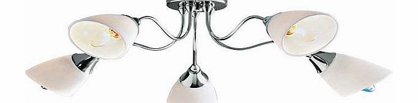 Unbranded Cisco 5 Light Ceiling Fitting - Silver