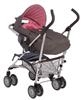 Unbranded City Link 4 wheel stoller with Infant Car Seat : - Black/Fuchsia
