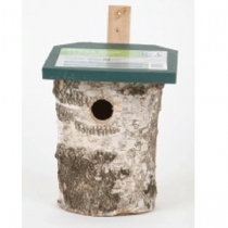 Unbranded Cj Wildlife Birch Log Nest Box 32Mm Hole