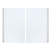 Clad-On End Panel - 595mm Wide Base End Panel x2 Ivory Classic/Arch Style
