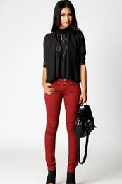 Unbranded Claire Metallic Lace 3/4 Sleeve High Neck Blouse