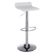 This Clapham style bar stool is made of chromed steel and faux leather in a choice of black or white
