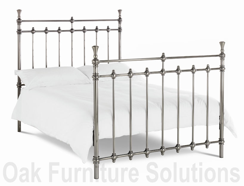 Unbranded Clara Antique Nickel Bedstead - 135cm - Double