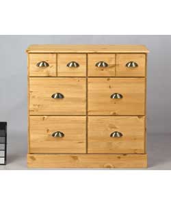 Unbranded Clarence 4 2 Drawer Chest - Antique Waxed Pine