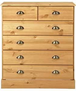Unbranded Clarence Large 4 2 Drawer Chest - Antique Waxed