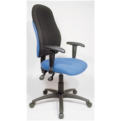 Claret/Black High Back Posture Chair. Adjustable