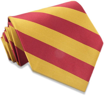 Unbranded Claret Gold D/Stripe Tie
