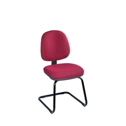 Claret High Back Visitor Chair. Adjustable Back