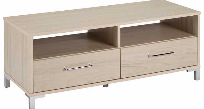 This 2 drawer TV entertainment unit from the Clarice range provides all the storage you need. with space above the drawers for extra accessories and games consoles. Part of the Clarice collection Collect in store today. Size H38. W94. D38.8cm. Weight