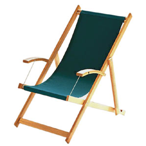 solid beechwood framed classic deck chair