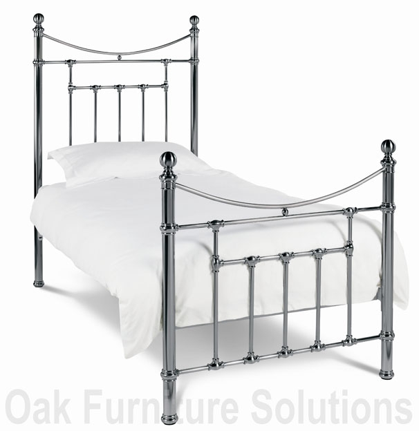 Unbranded Claudia Nickel Bedstead - 90cm - Single