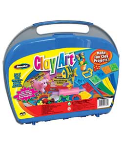 Contains a wide variety of coloured clay and tools
