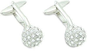 Unbranded Clear Sparkle Balls Cufflinks