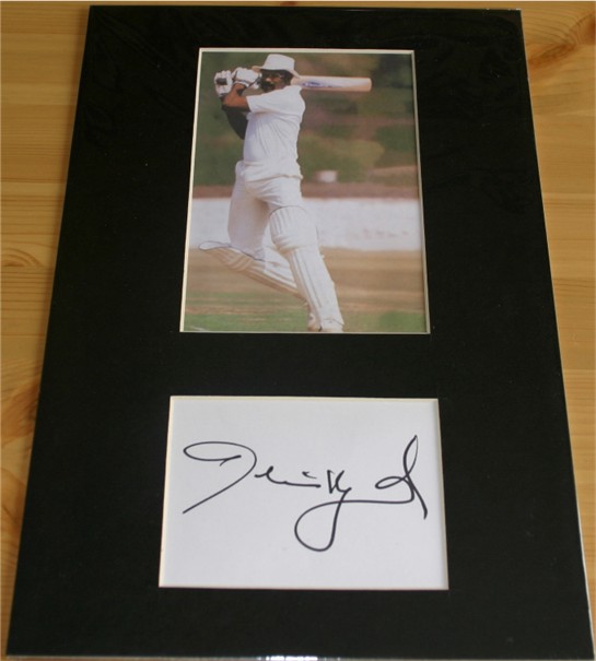 Excellent signature of former West Indian captain Clive Lloyd - hand signed in black pen. The item