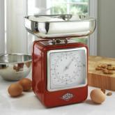 We love this clever two-in-one design. Combining a classic weighing scale with a handy kitchen clock