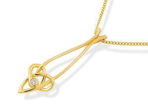 Unbranded Clogau-9ct-Gold-Diamond-Heart-Pendant-And-Chain--Exclusive-184870