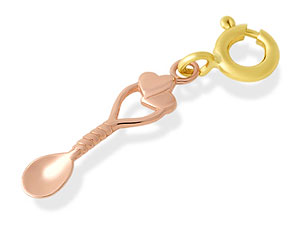 Unbranded Clogau 9ct Rose and Yellow Gold Double Heart