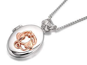 Unbranded Clogau-9ct-Rose-Gold-And-Silver-Locket-And-Chain-184840