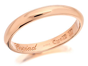 Unbranded Clogau-9ct-Rose-Gold-Cariad-Windsor-Brides-Wedding-Ring--3mm-184893
