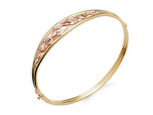 Unbranded Clogau 9ct Two Colour Gold Tree Of Life Bangle