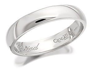 Unbranded Clogau-9ct-White-Gold-Cariad-Windsor-Brides-Wedding-Ring--4mm-184892