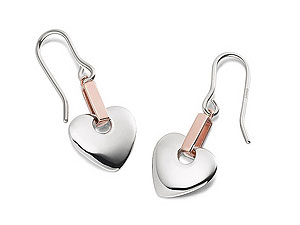 Unbranded Clogau Silver and 9ct Rose Gold Cariad Heart