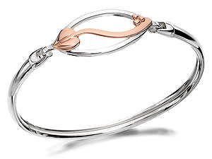 Unbranded Clogau-Silver-And-9ct-Rose-Gold-Thru-These-Eyes-Bangle-074452