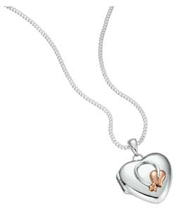 Unbranded Clogau Sterling Silver and 9ct Rose Gold Locket
