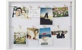 Clip your photos and mementos into the frame with cute clothesline clips!