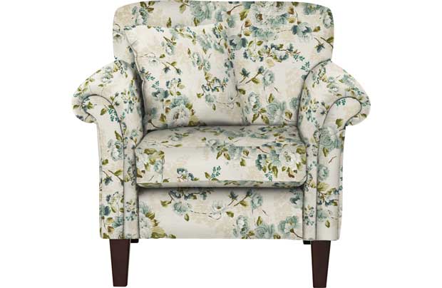Unbranded Clover Fabric Armchair - Blue